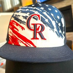 Colorado Rockies New Era Stars & Stripes 4th of July 59FIFTY Fitted 7 1/8